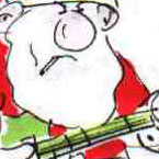 Un dnun spielt der Weihnachtsmann auch noch nen e Bass